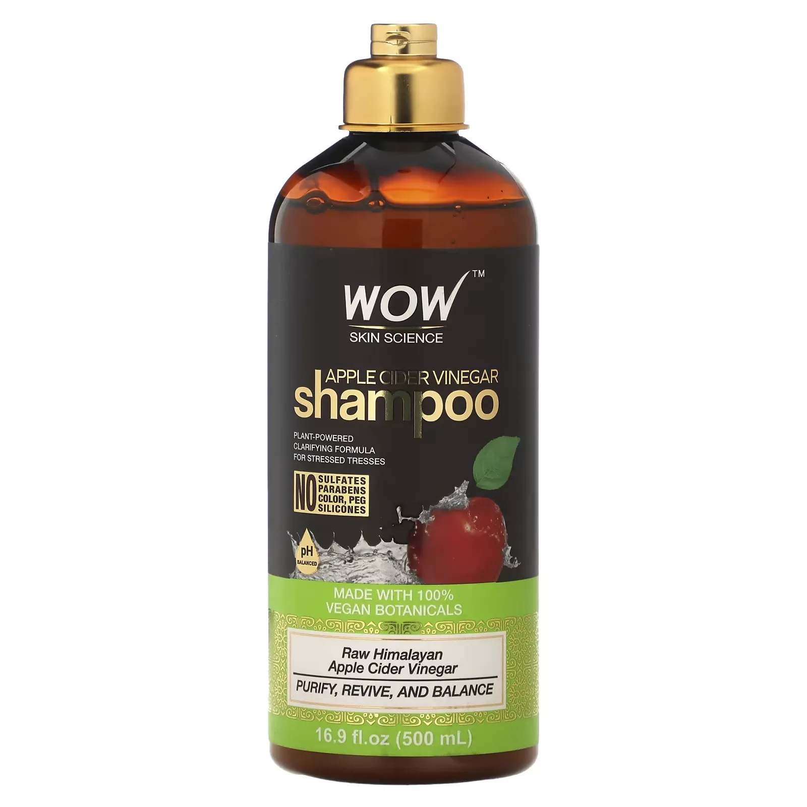 Apple Cider Vinegar Shampoo, 16.9 fl oz (500 ml)