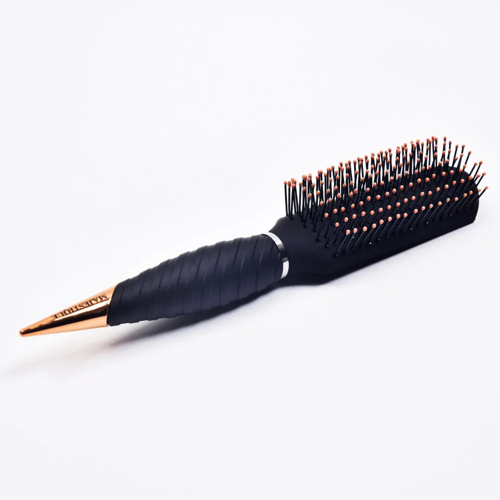 Majestique Slim Luxe Roller Brush - Detangling & Styling /Blowdrying - Exclusive Cone Tip Handle