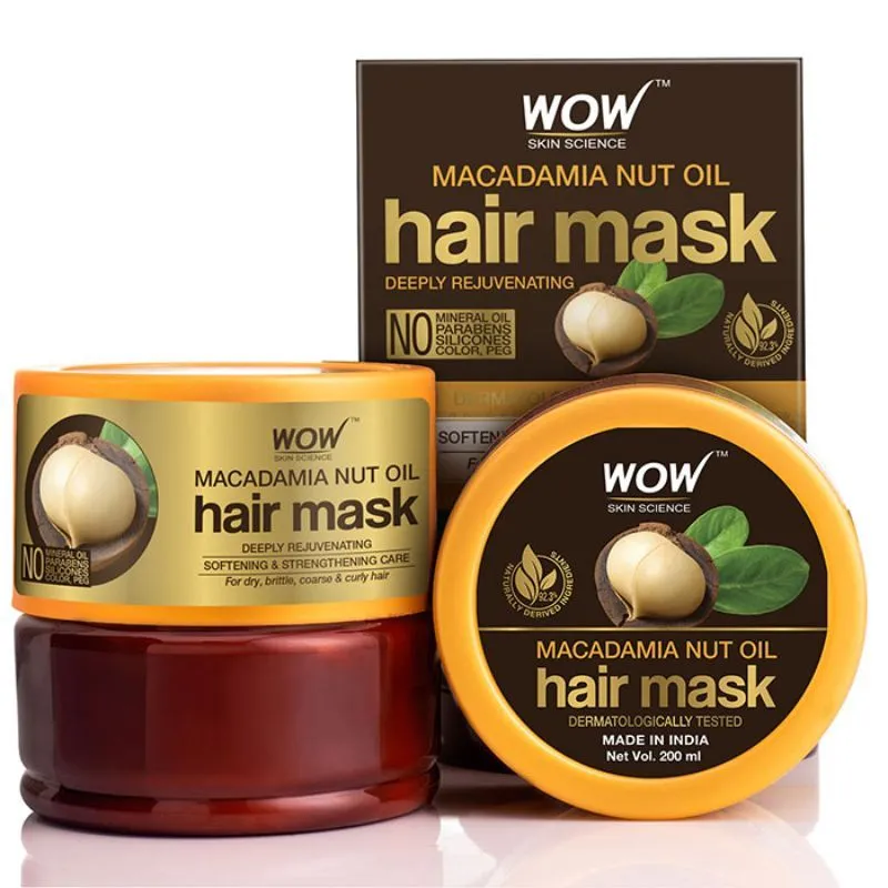 WOW Skin Science Macadamia Nut Oil Hair Mask For Dry, Brittle & Curly Hair