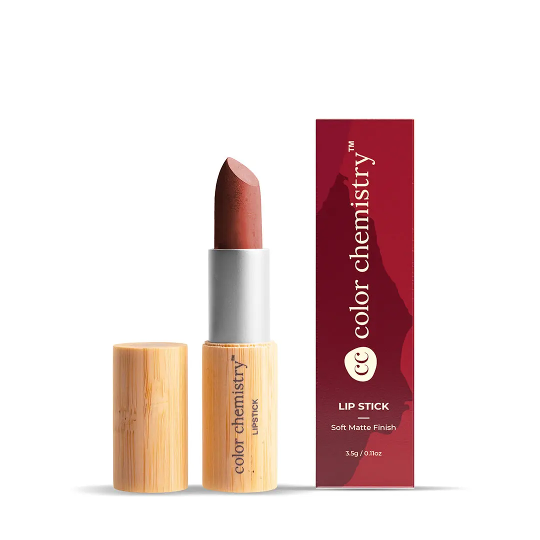 Color Chemistry Lipstick, Soft Matte Finish, Intensely pigmented & long-lasting, Enriched with Rosehip & Green Tea - Certified Organic (3.5 gm) Charlie Rose LS04