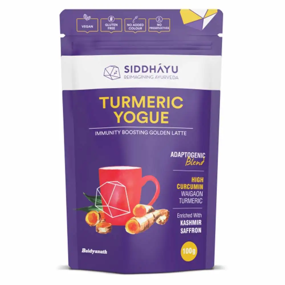 Siddhayu Turmeric Yogue Immunity Boosting Golden Latte,  Kashmir Saffron  100 g