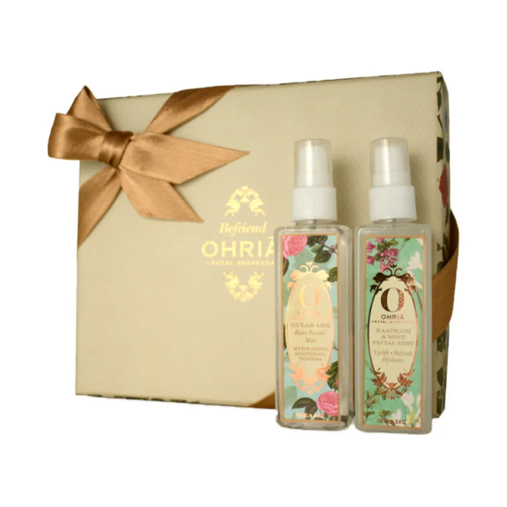 Ohria Ayurveda The Hydrating Mists (Gulab Ark Rose Facial Mist + Raatrani & Mint Facial Mist)