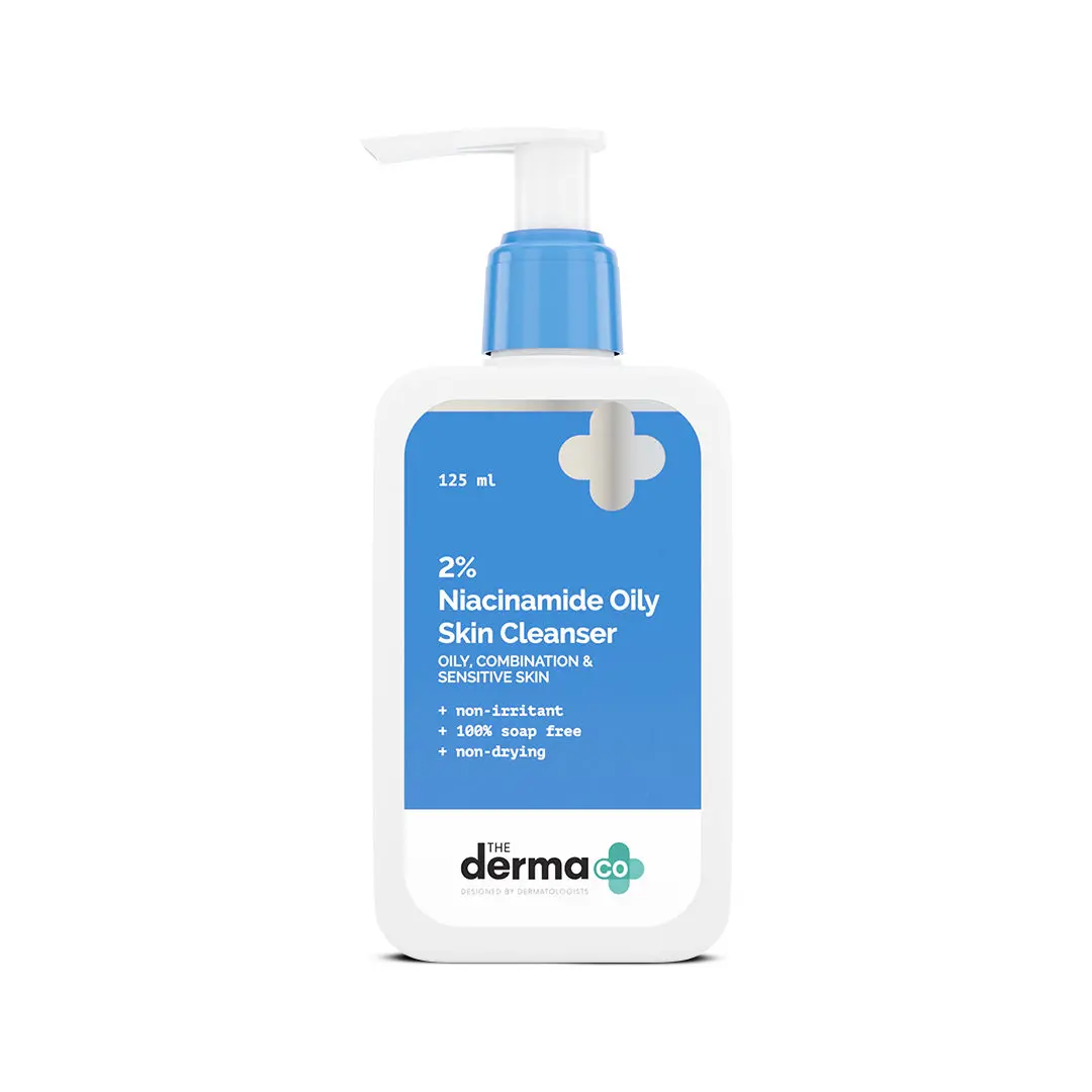 The Derma Co. 2% Niacinamide Oily Skin Cleanser for Sensitive, Oily & Combination Skin 125 ml