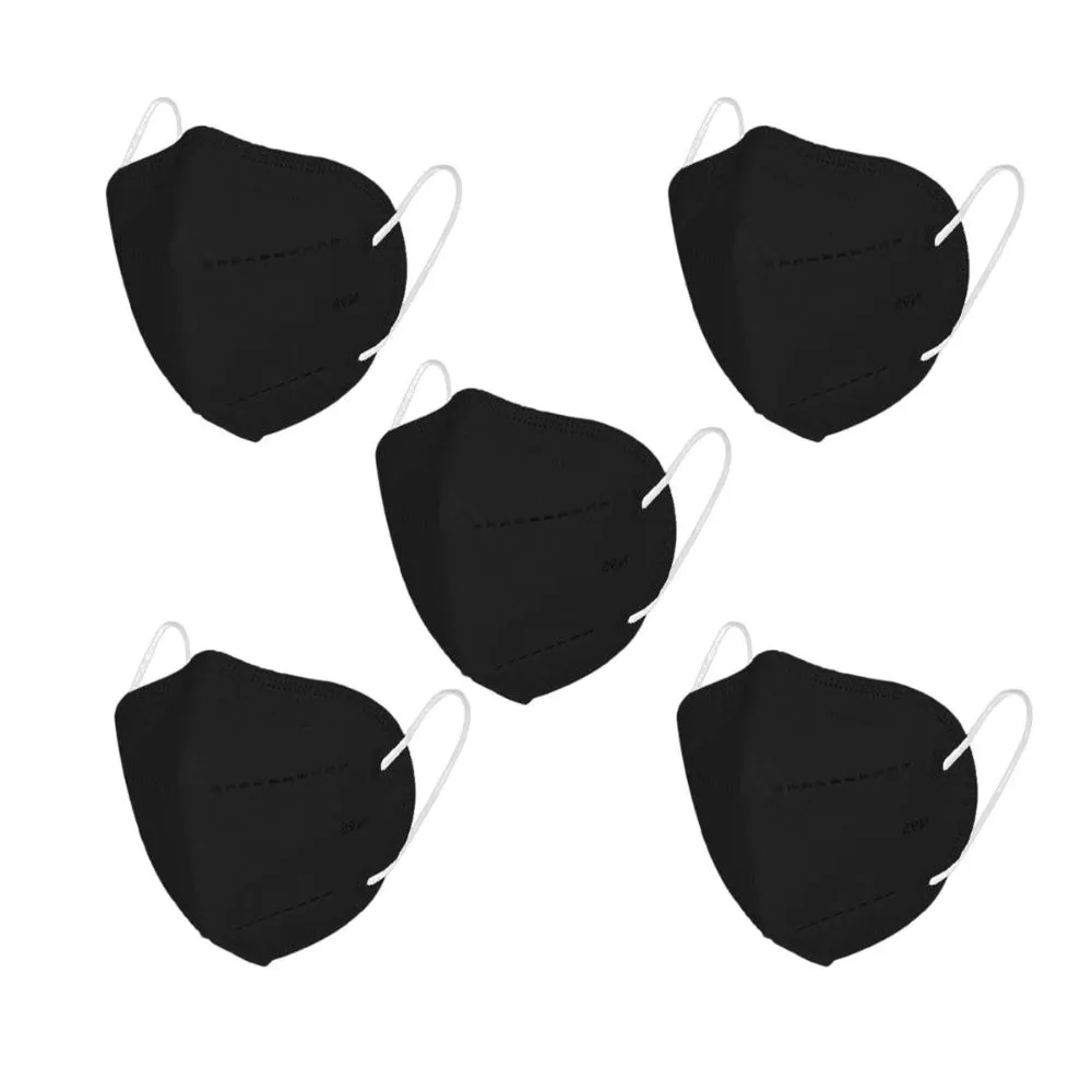 Fabula Pack Of 5 Kn95/N95 Anti-Pollution Reusable 5-Layer Mask (Black)