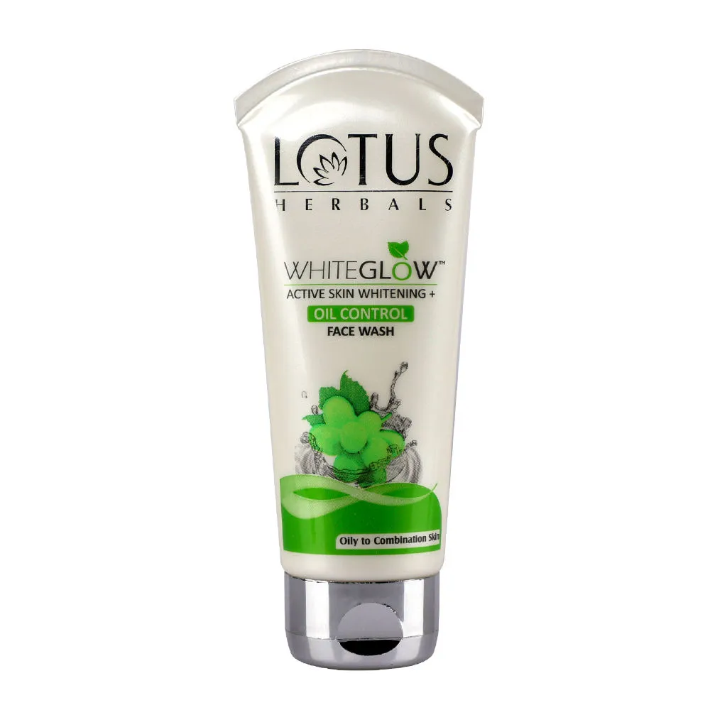 Lotus Herbals Whiteglow Active Skin Whitening + Oil Control Face Wash