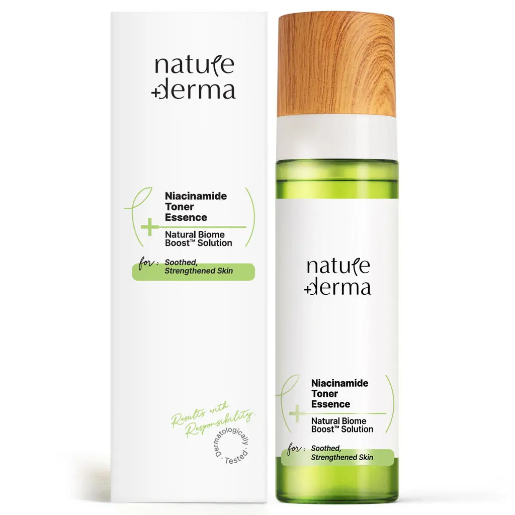 Nature Derma Niacinamide Toner Essence with Natural Biome-Boost™Solution For Soothed, Strengthened Skin