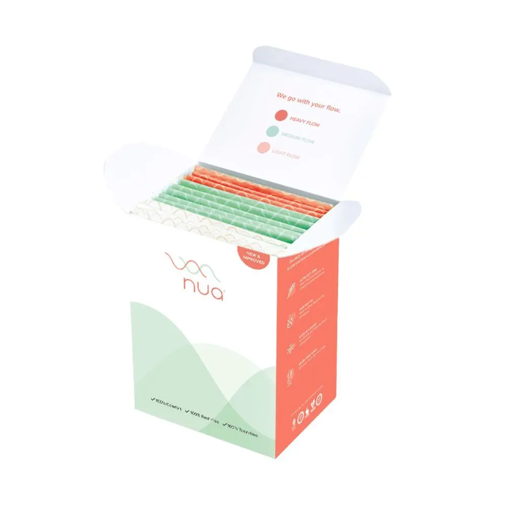 Nua Ultra Thin Rash Free Sanitary Pads 3XL+5L+4R with Disposal Cover, 12pcs