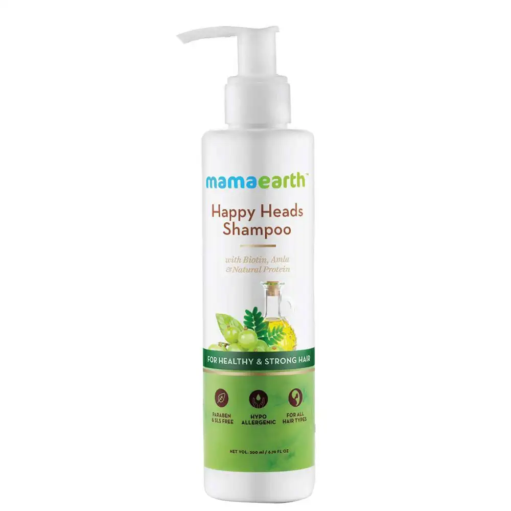 Mamaearth Happy Heads Shampoo,  200 ml  with Biotin, Amla and Natural Protein