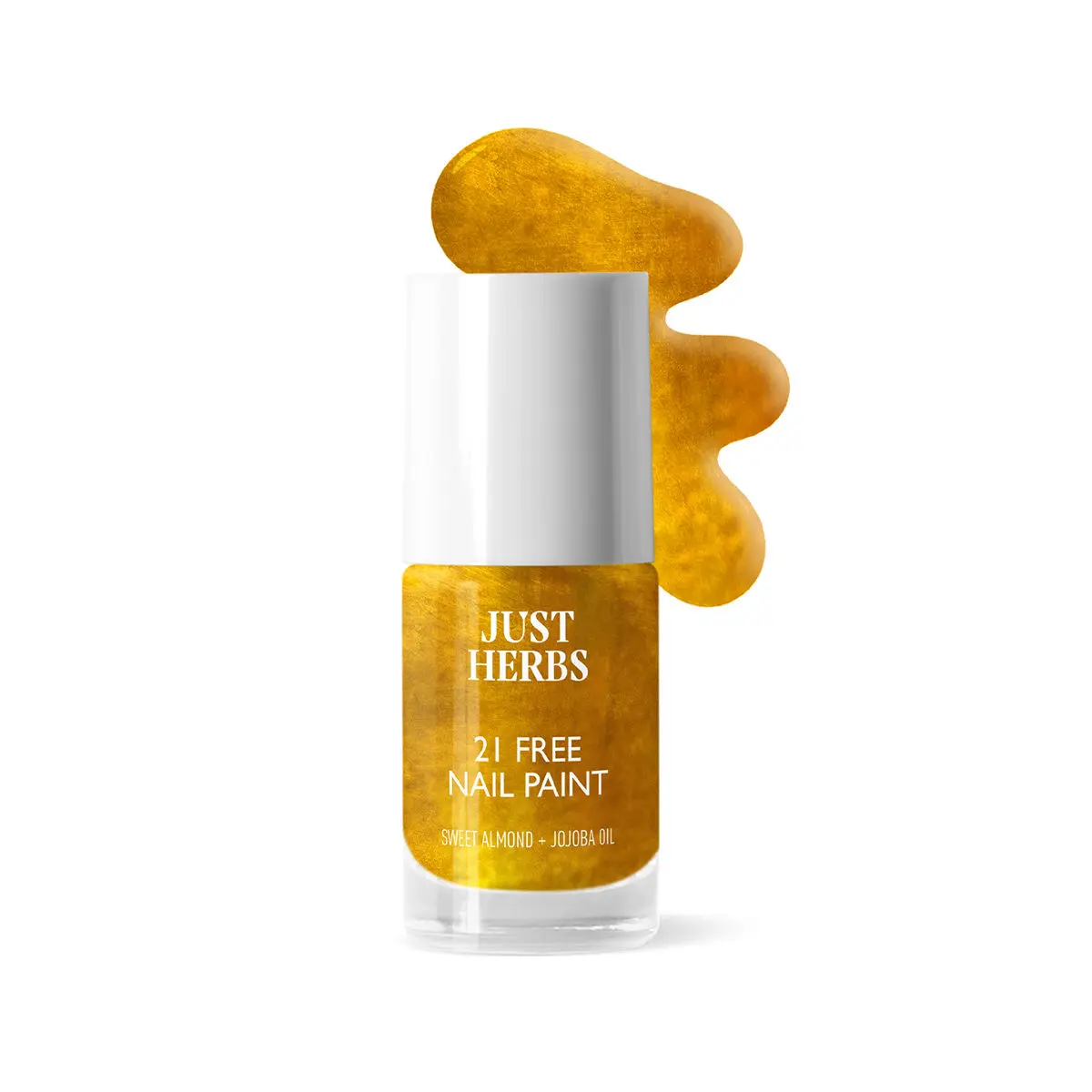 Just Herbs Nail Polish 21 Chemical Free Formula, Quick Dry, Glossy, Gold Dust -6ml