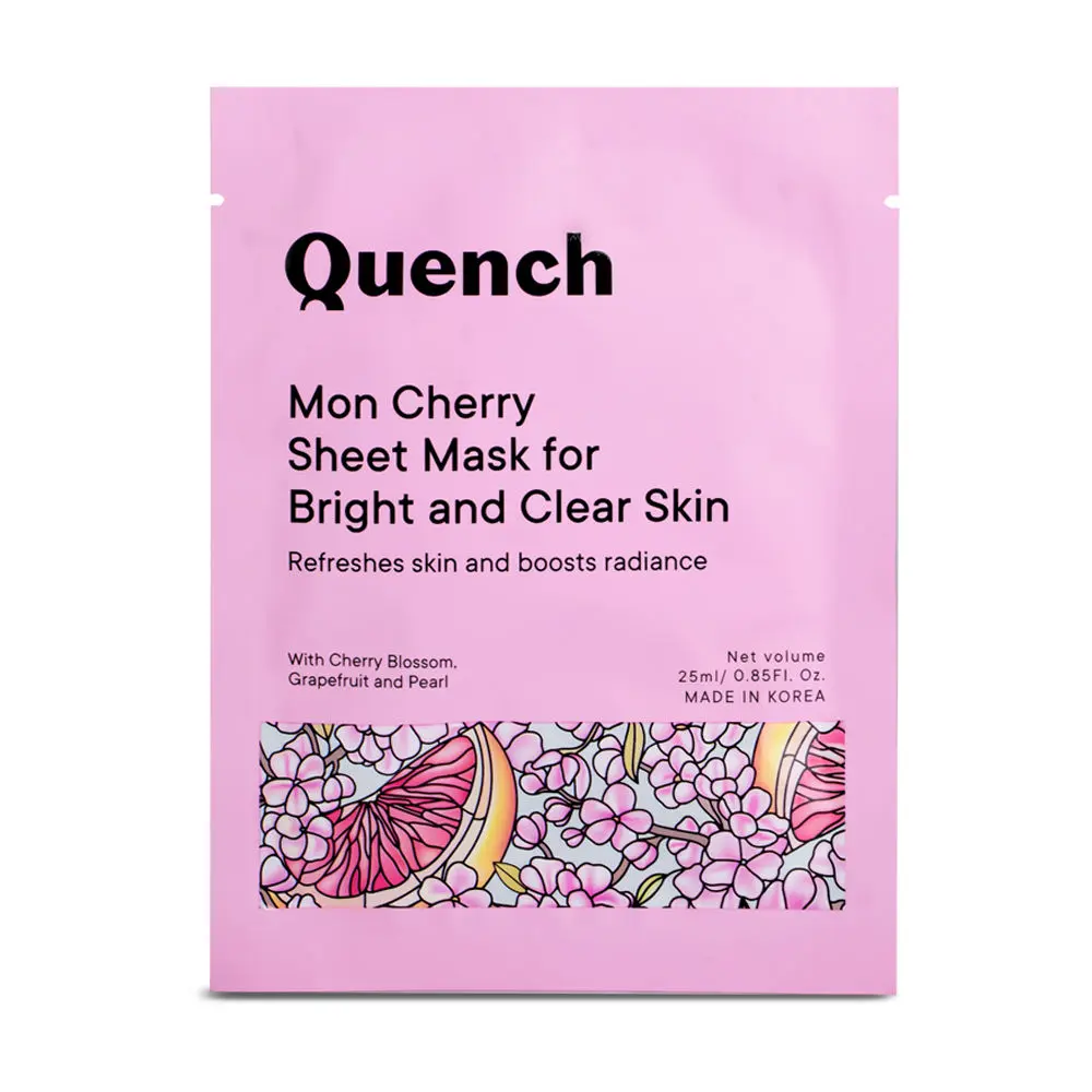 Quench Botanics Mon Cherry Sheet Mask for Bright and Clear Skin (25 ml)