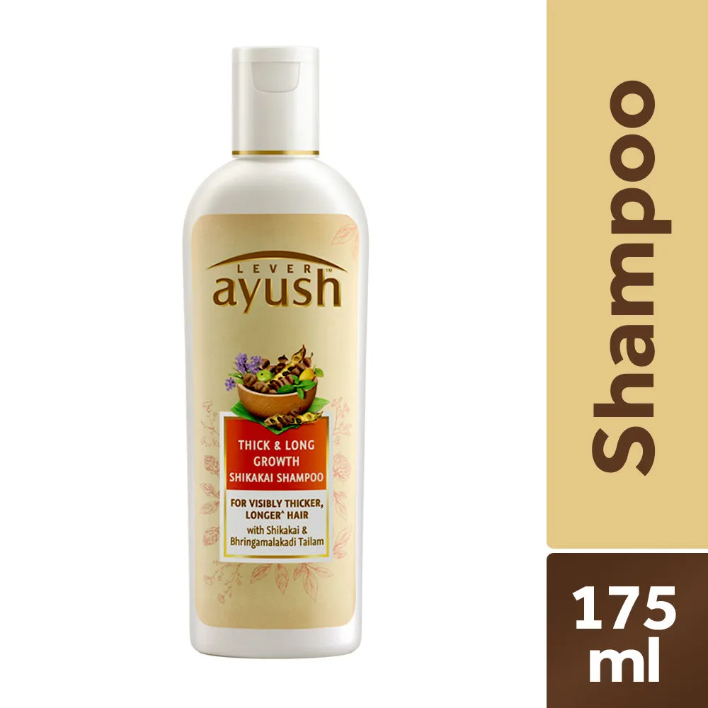 Lever Ayush Thick & Long Growth Shikakai Shampoo