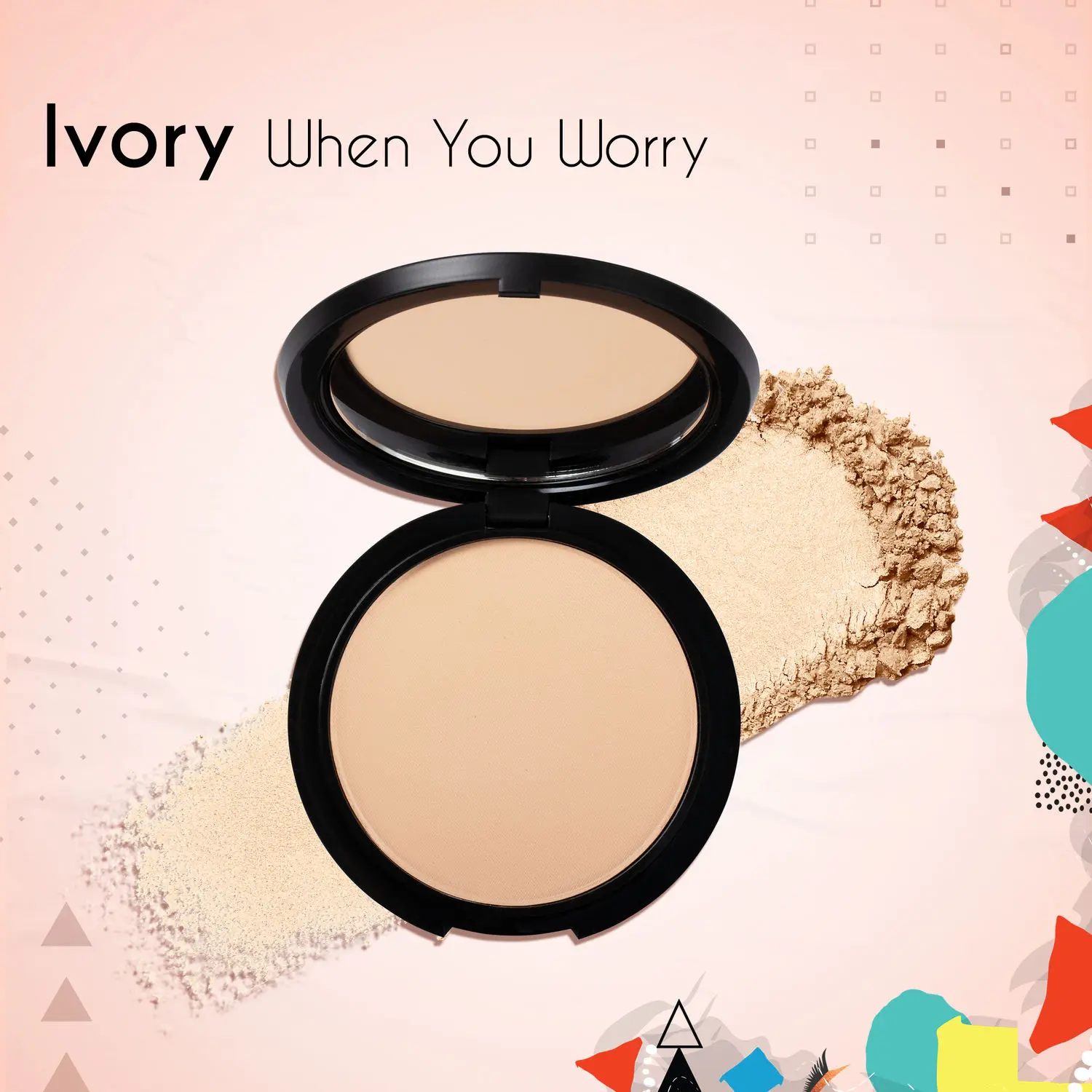 Stay Quirky Compact Powder For Fair Skin| Long Lasting| UV Rays Protection| Lightweight| Vegan| Paraben Free - Ivory When You Worry 1