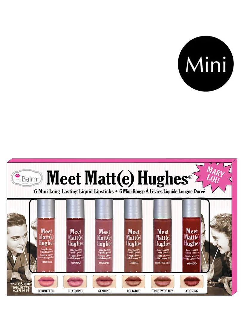 theBalm Meet Matt(e) Hughes 6 Mini Long-lasting Liquid Lipsticks (vol. 13)