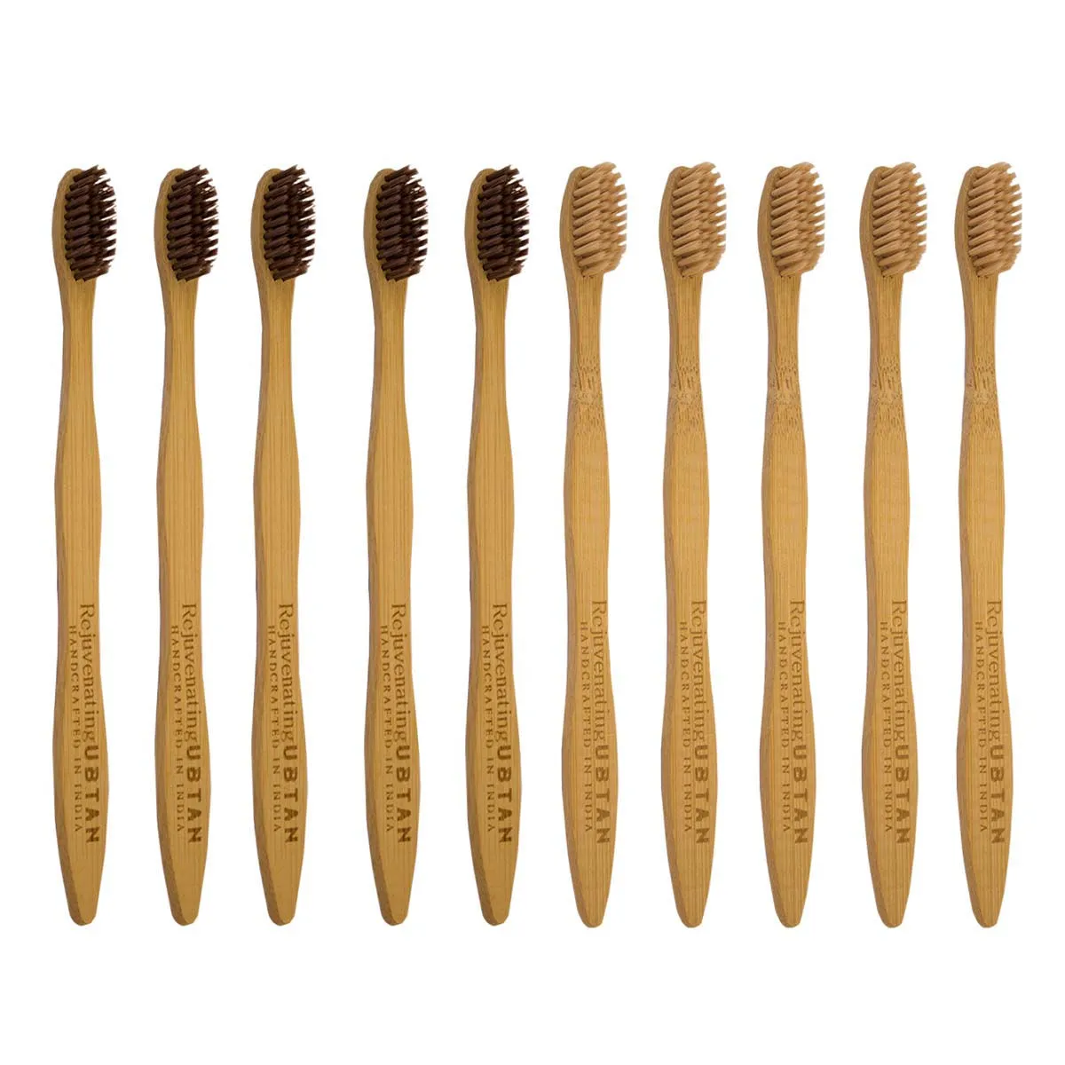 Rejuvenating UBTAN Bamboo Toothbrush Super Saver Jumbo Pack - Pack of 10