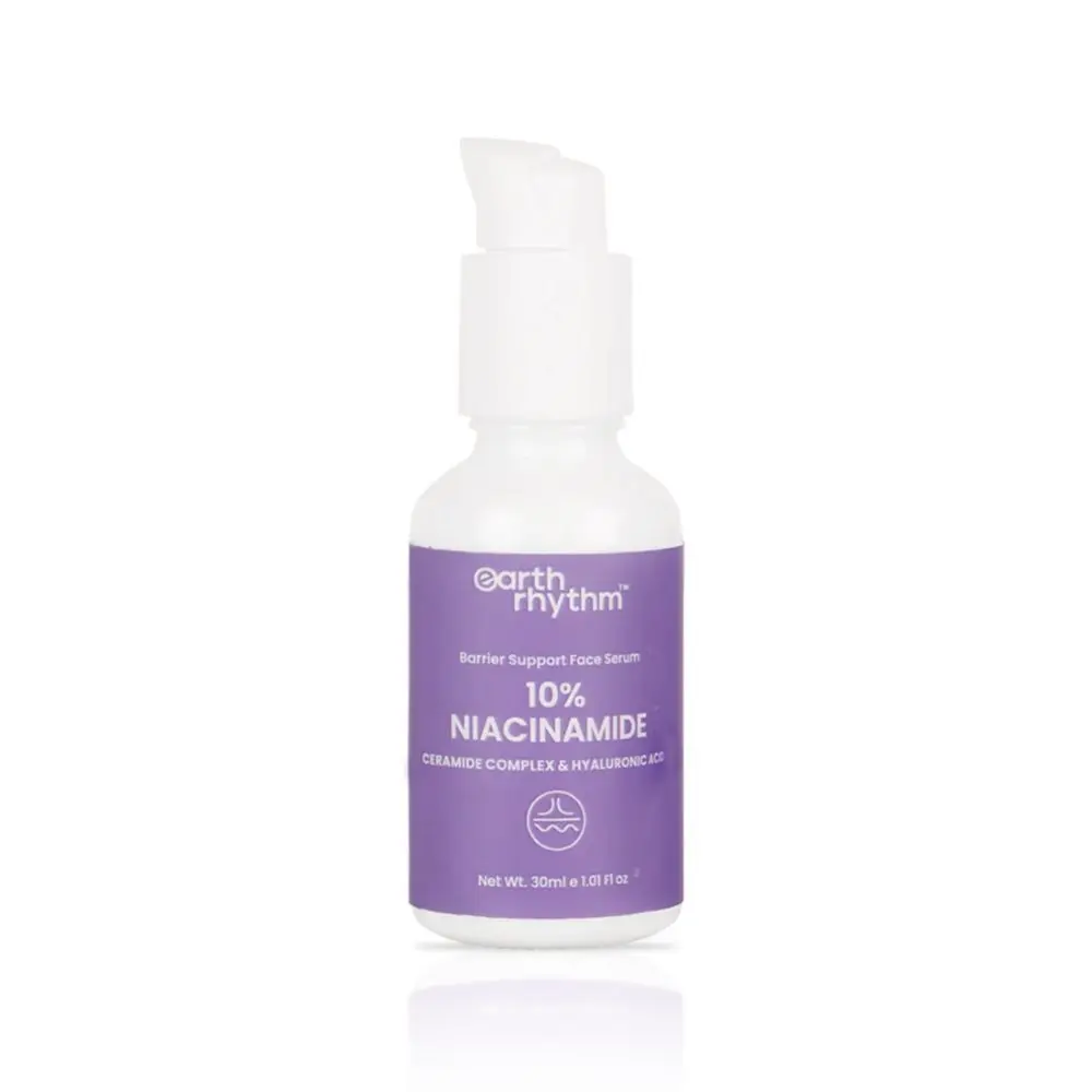 Earth Rhythm 10% Niacinamide - Barrier Support Serum Ceramide Complex & Hyaluronic Acid | Skin Barrier Support, Improve Skin Texture, Even Out Skin Tone | for All Skin Types | Men & Women - 30 ML