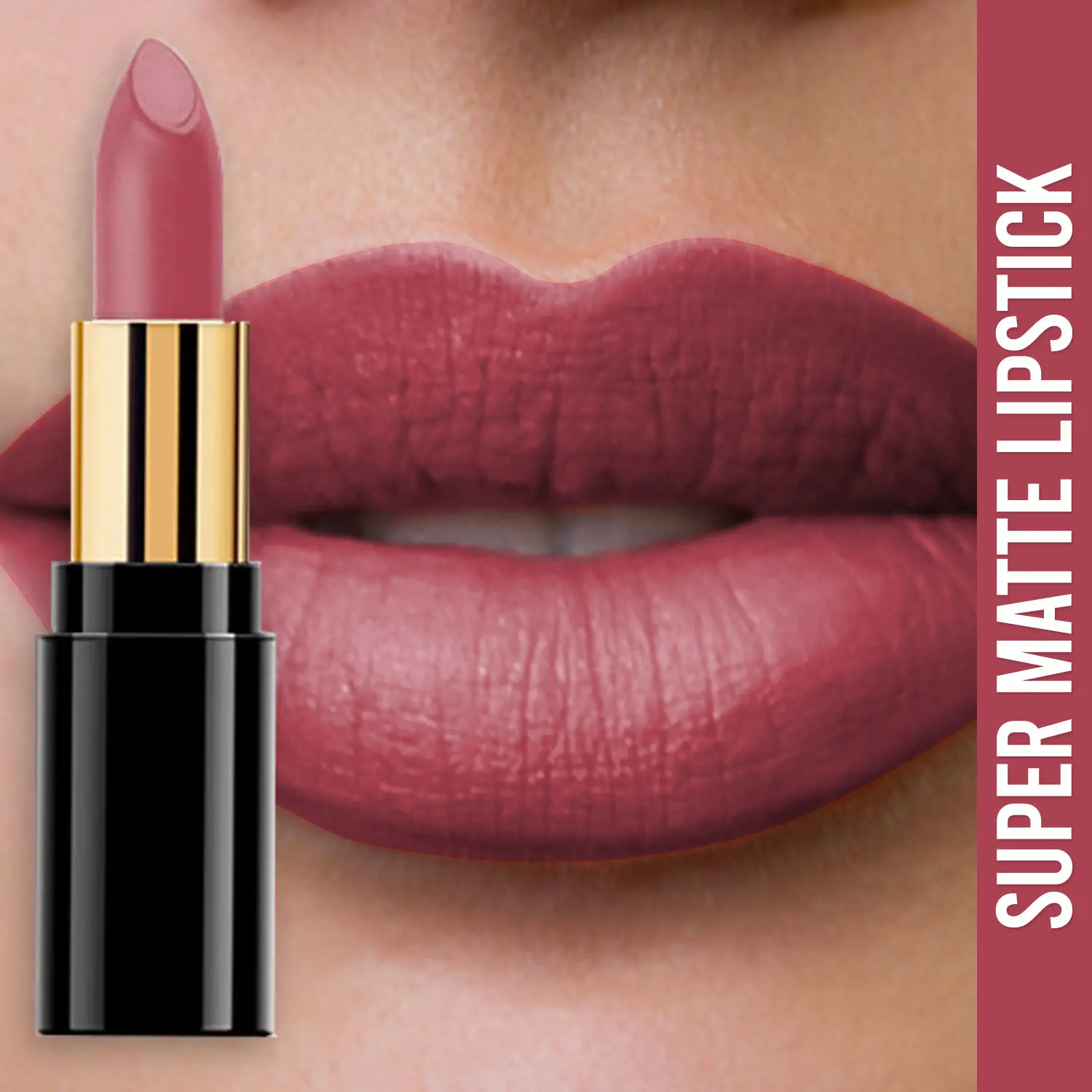 NY Bae Super Matte Lipstick - Hot Hazel 23 (4.2 g) | Red Mauve | Matte Finish | Enriched with Vitamin E | Rich Colour Payoff | Nourishing | Long lasting | Smudgeproof | Vegan | Cruelty & Paraben Free