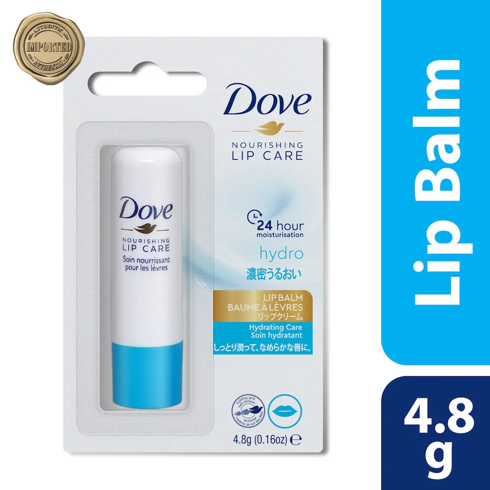 Dove Hydro Nourishing Lip Care | Lip Balm | 24 hours Hydration | Imported | 4.8gm