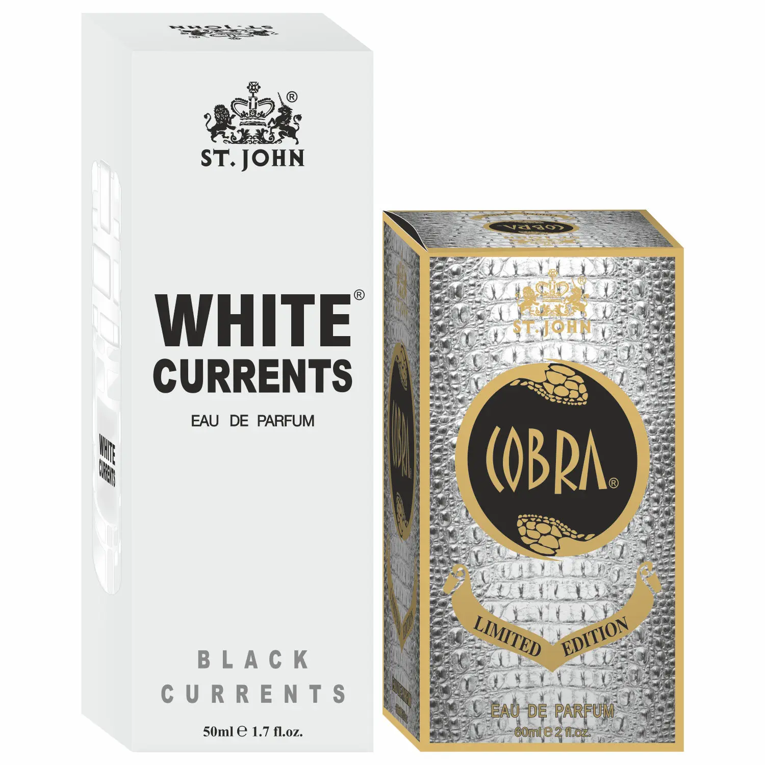 ST-JOHN Cobra Limited Edition 60ml & White Current 50ml Body Perfume Combo Gift Pack Eau de Parfum - 110 ml (For Men & Women)