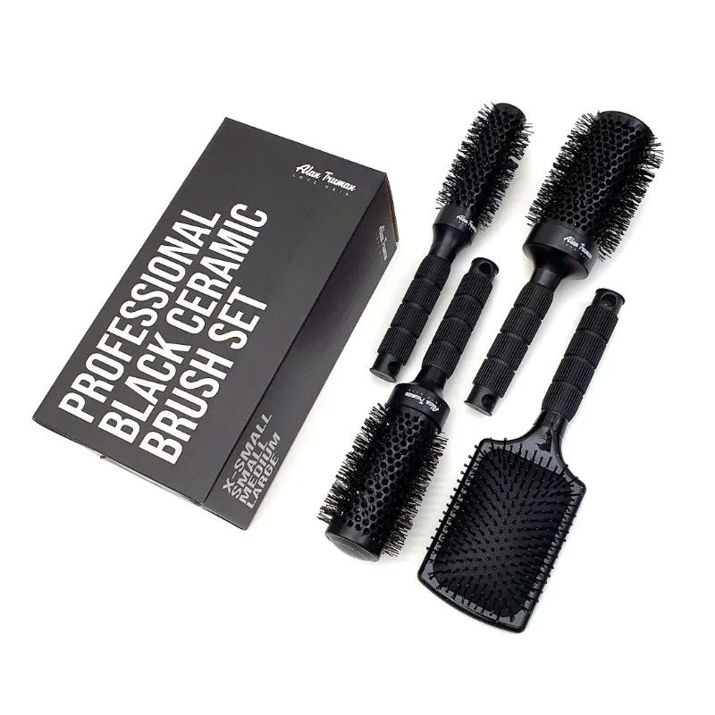 Alan Truman Professional Black Ceramic Brush Set Of 4 Brush