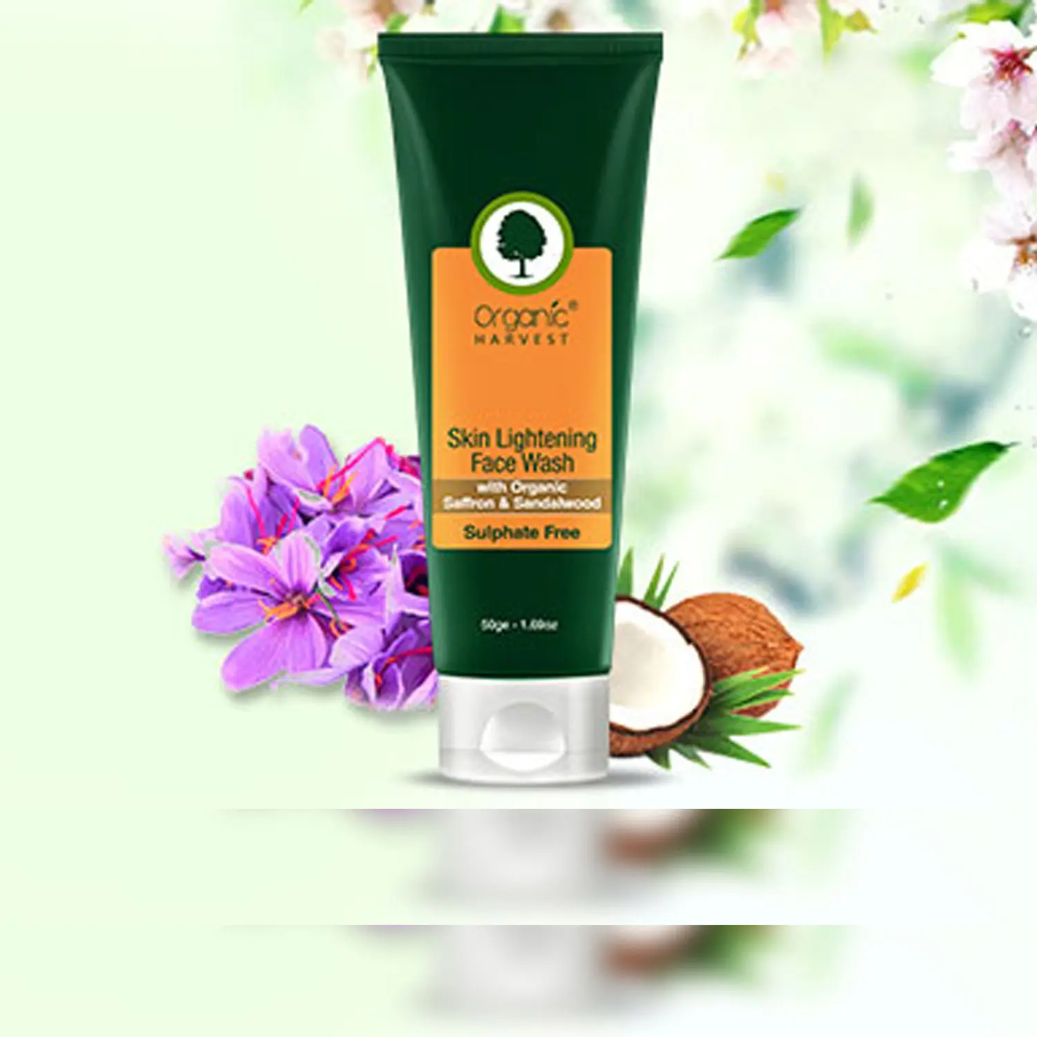 Organic Harvest Face Wash - Skin Lightening (Sulphate Free), (50 g)