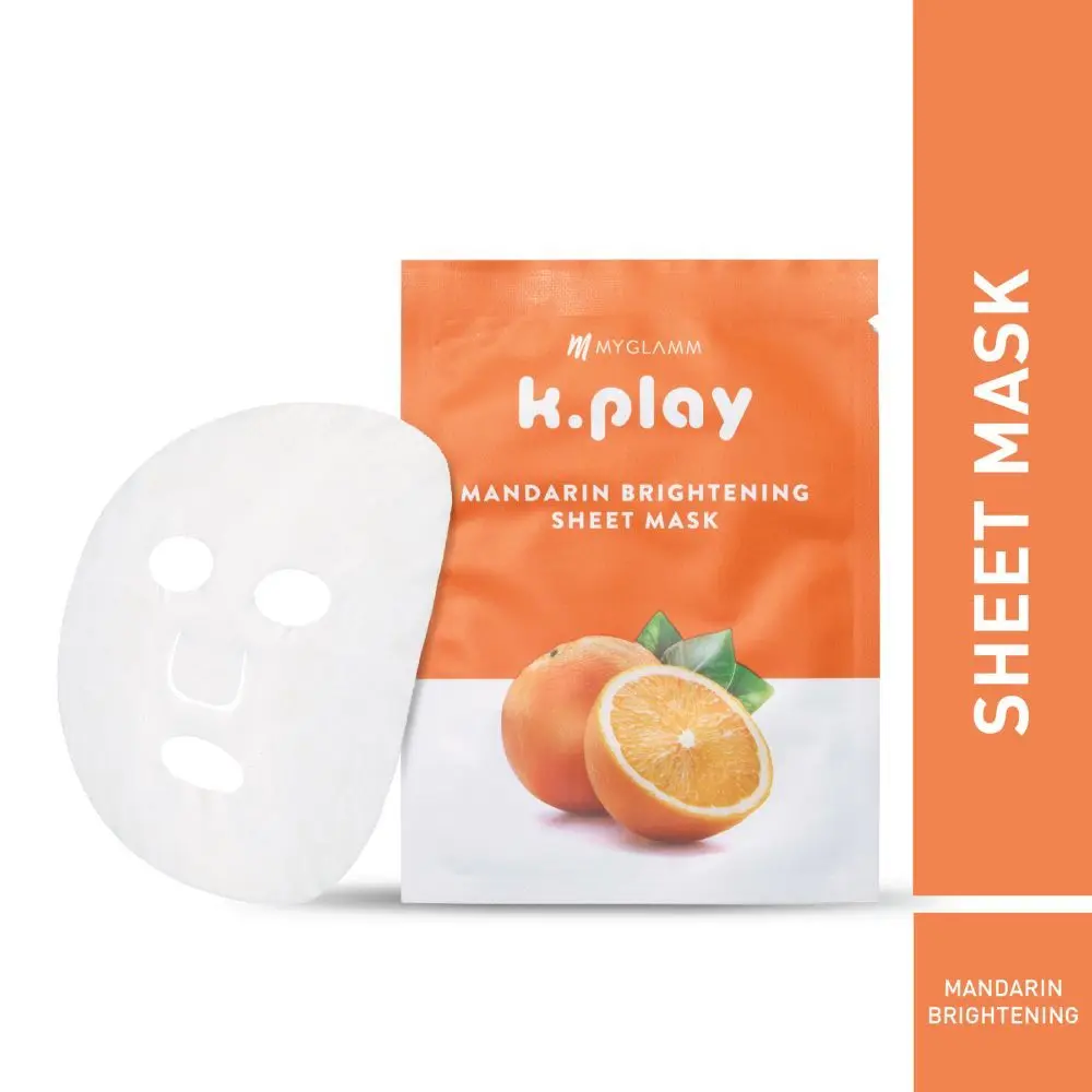 MyGlamm K.Play Mandarin Brightening Sheet Mask-Mandarin-20ml
