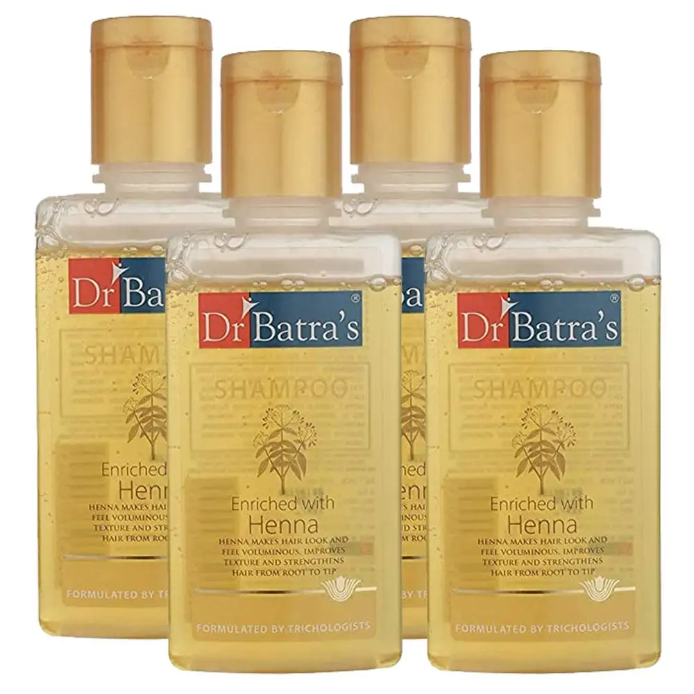 Dr Batra's Shampoo,  100 ml  Enriched with Henna (Pack of 4)