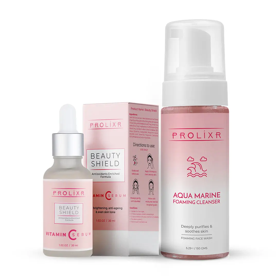 Prolixr Glow Up Bundle, Dark-Spots,Pigmentation,Dehydrated & Oily Skin, For Men & Women