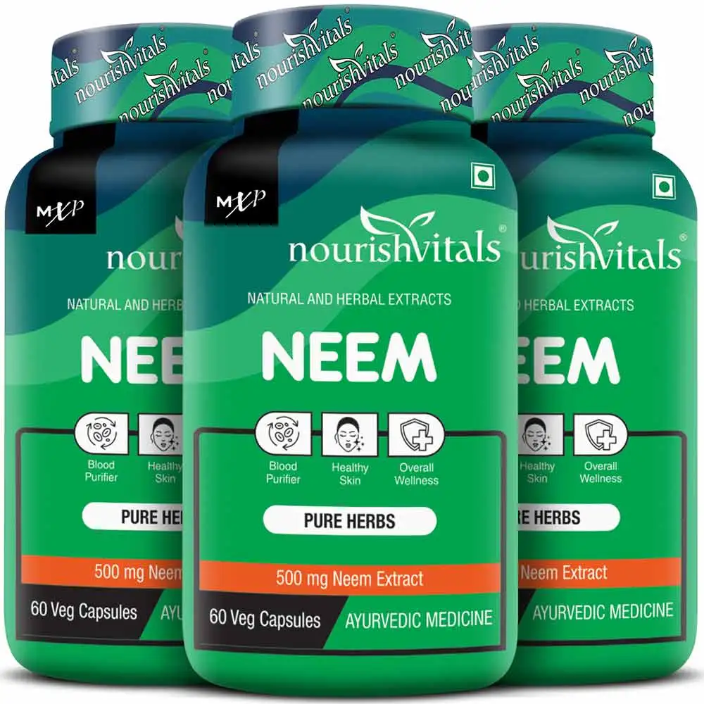 NourishVitals Neem - Pack of 3,  60 veggie capsule(s)