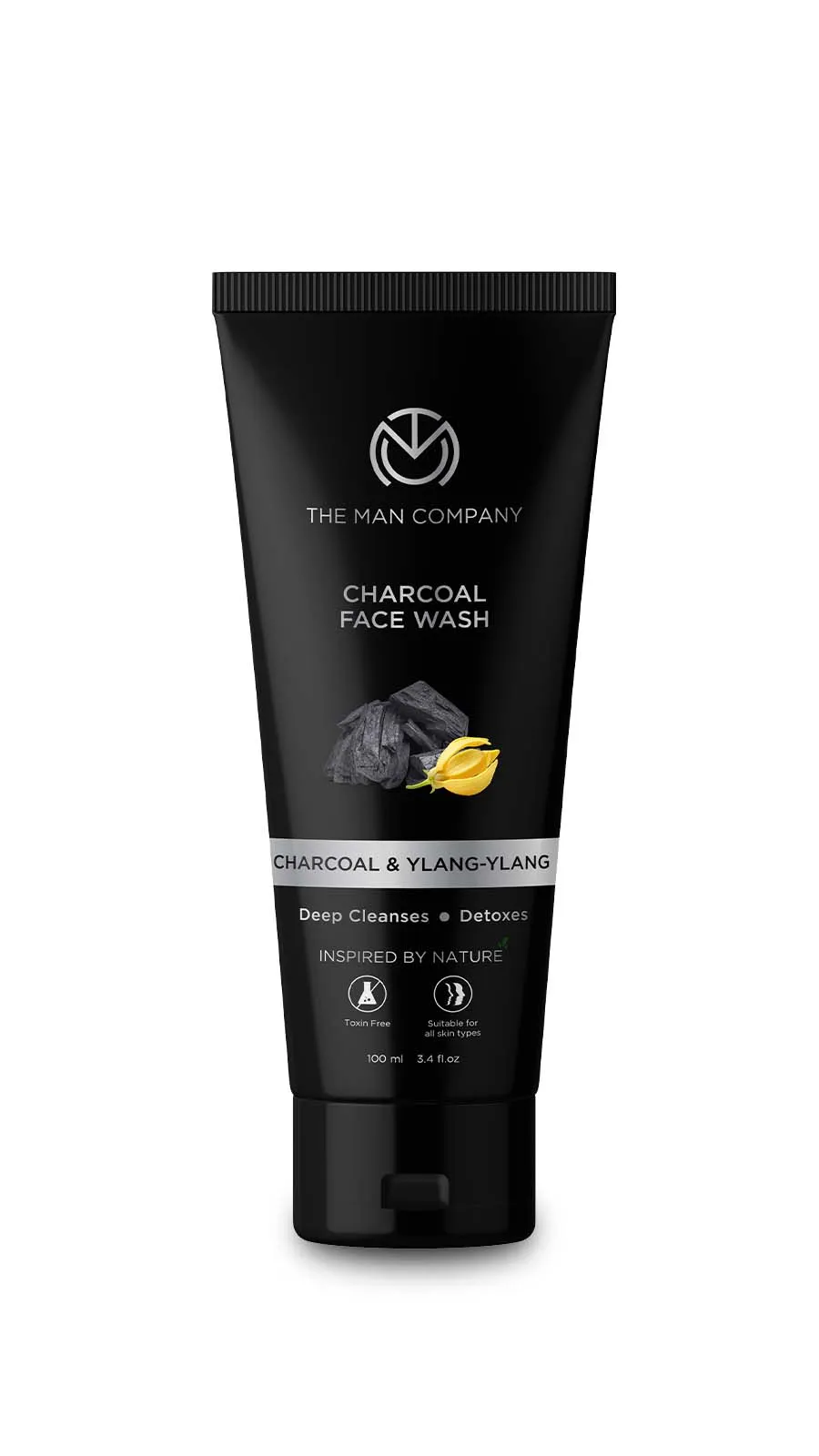 The Man Company Charcoal Face Wash With Ylang-Ylang & Argan