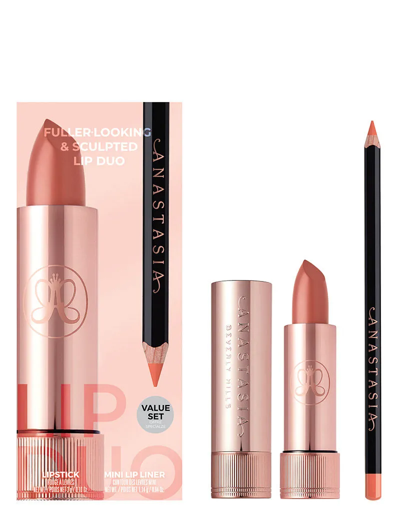 Anastasia Beverly Hills Fuller Looking & Sculpted Lip Duo Kit - Peach Bud Lipstick + Sun Baked Lip Liner