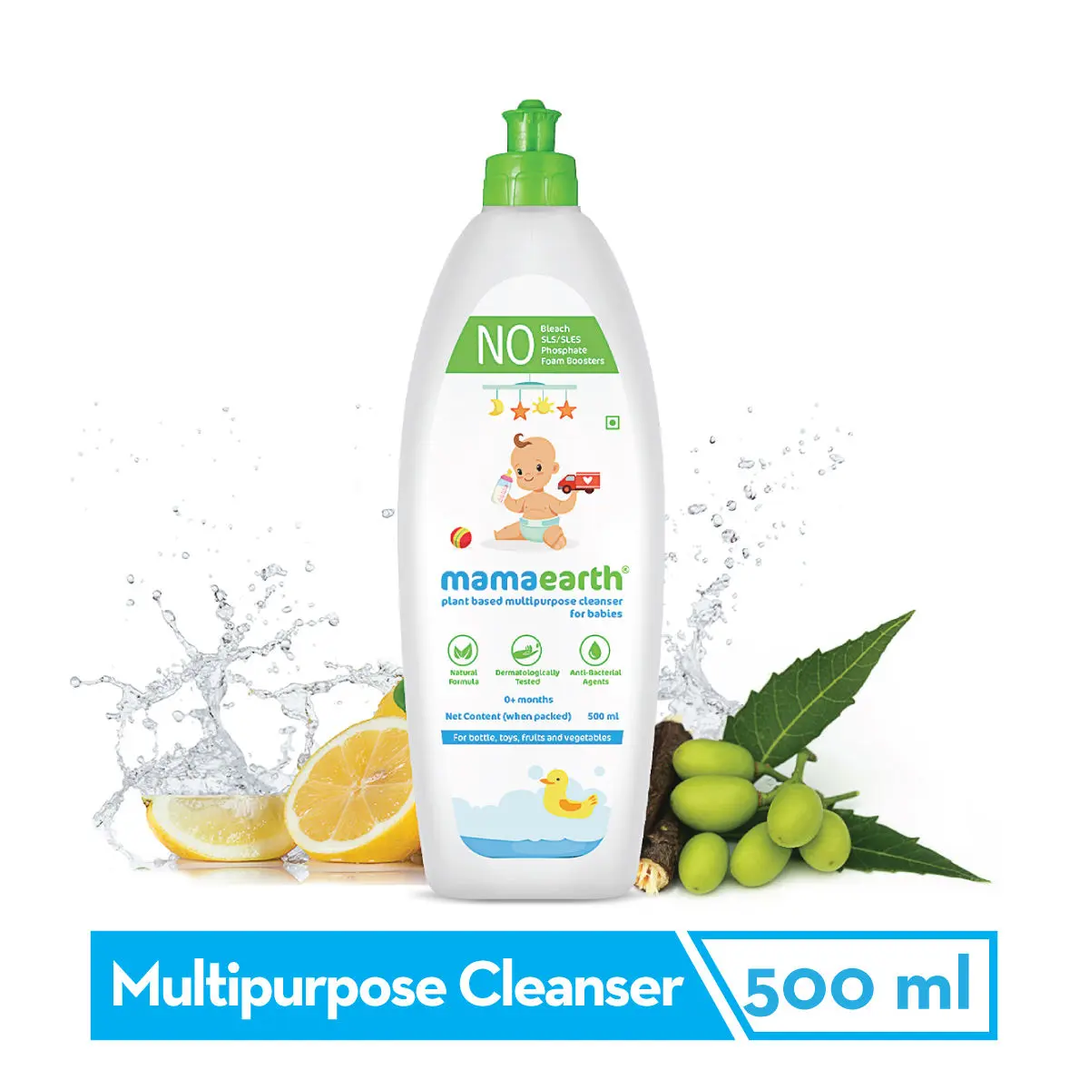 Mamaearth Plant-Based Multi Purpose Cleanser For Babies (500 ml)