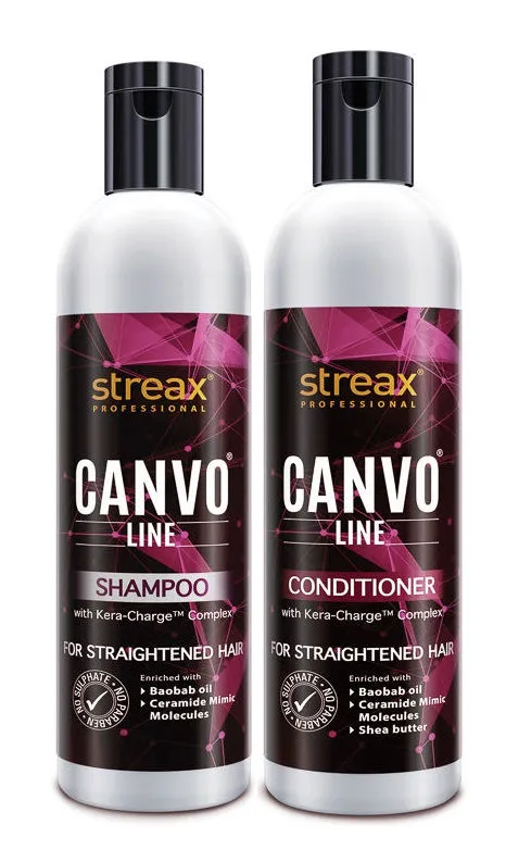 Streax Professional Canvoline Shampoo + Conditioner Hair Care Combo (Parabene & Sulphate Free)