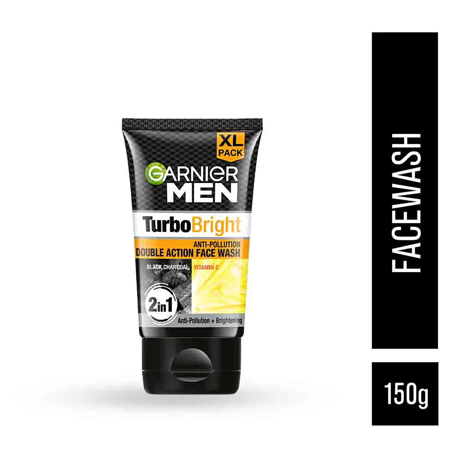 Garnier Men Turbo Bright Anti-Pollution Double Action Facewash (150 g)