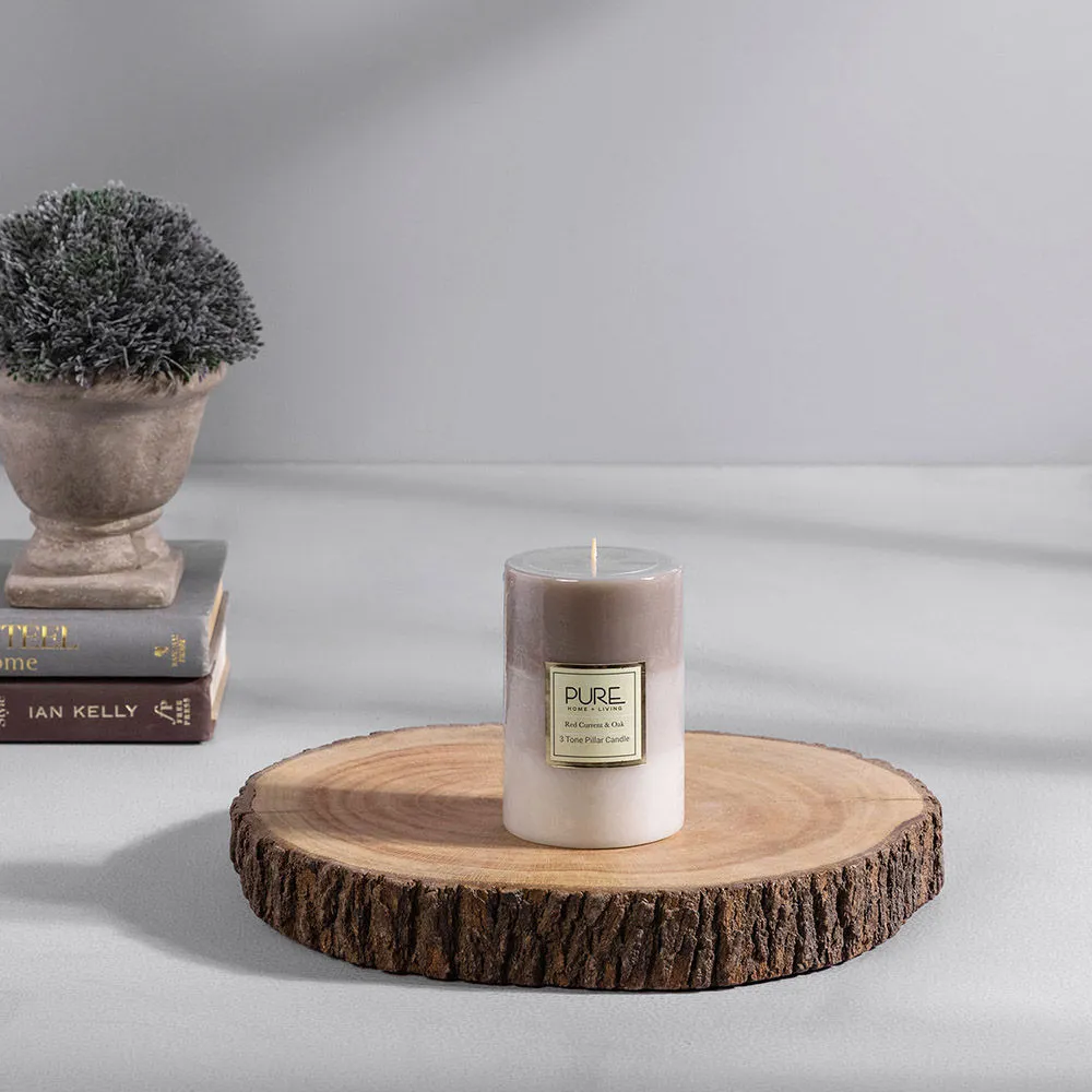 Pure Home + Living Tall Grey Red Currant And Oak Pillar Candle (1)