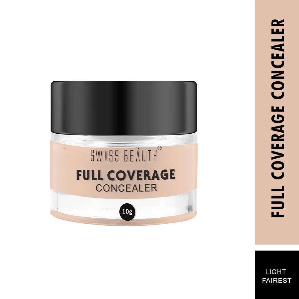 Swiss Beauty Full Coverage Concealer Light Fairest (10 g)(For Craze)