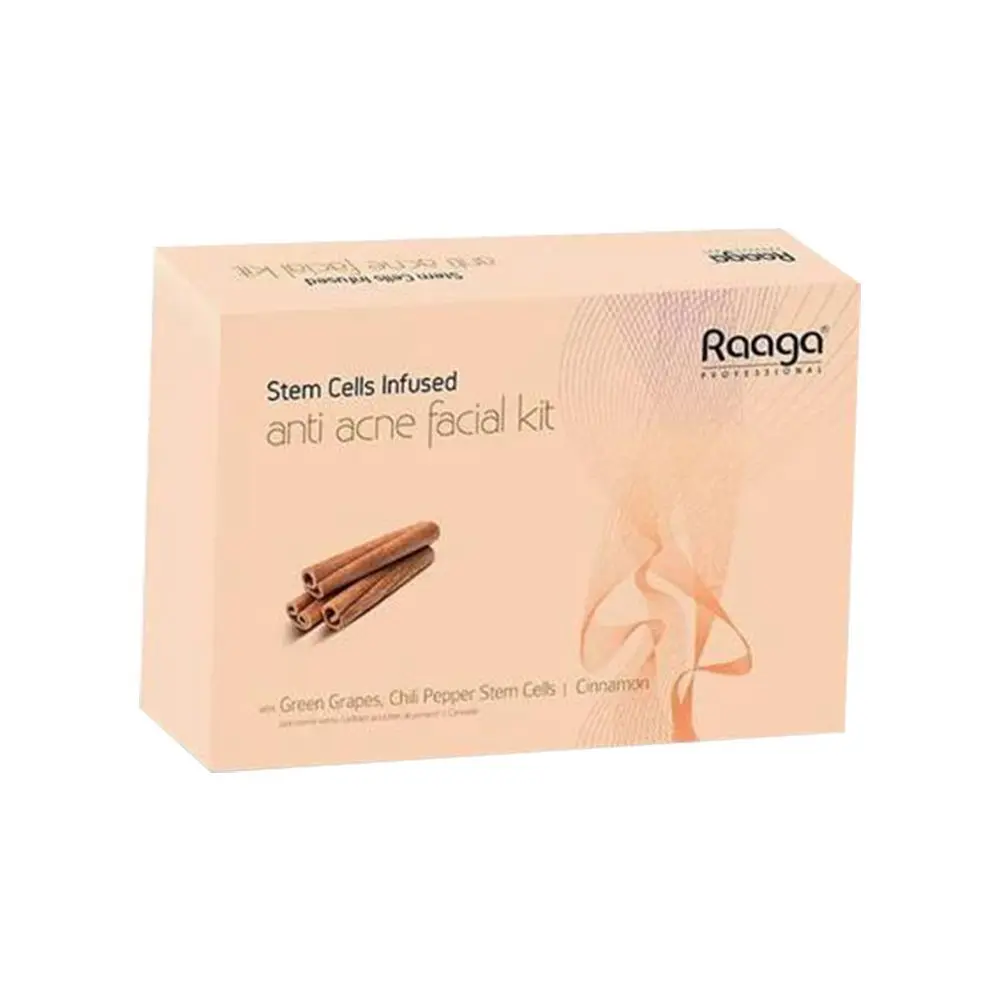 Raaga Professional Stemcells Infused Anti Acne Facial Kit with Cinnamon, 61 g