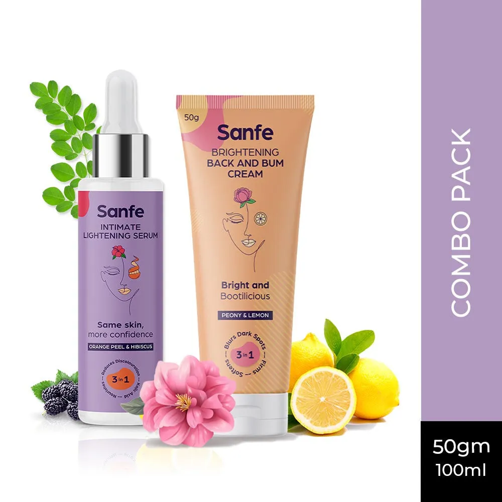 Sanfe Intimate Lightening Serum With Orange Peel And Brightening Back And Bum Cream