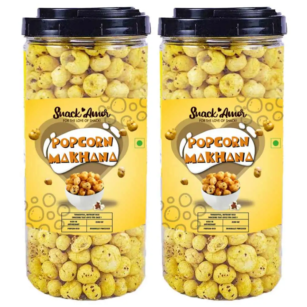 SnackAmor Popcorn Makhana,  Unflavoured (Pack of 2)  125 g