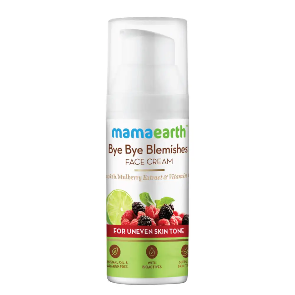 Mamaearth Bye Bye Blemishes Face Cream,  30 ml  with Mulberry Extract & Vitamin C for Uneven Skin Tone