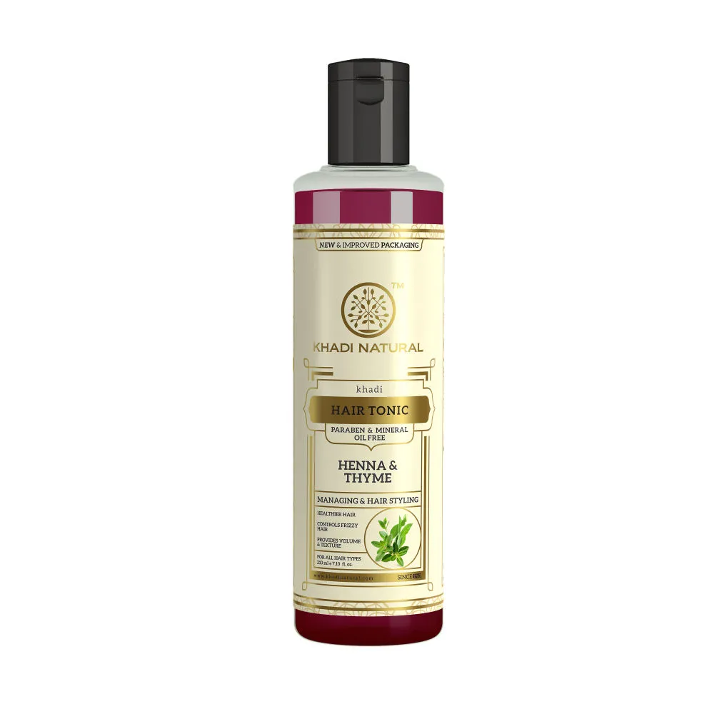 Khadi Natural Thyme & Henna Hair Tonic Paraben Free