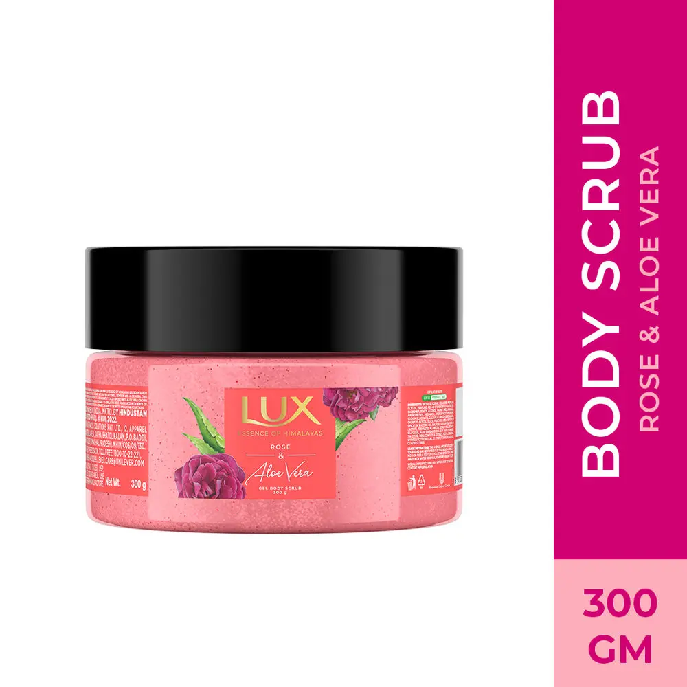 LUX ROSE & ALOEVERA GEL BODY SCRUB, 300gm