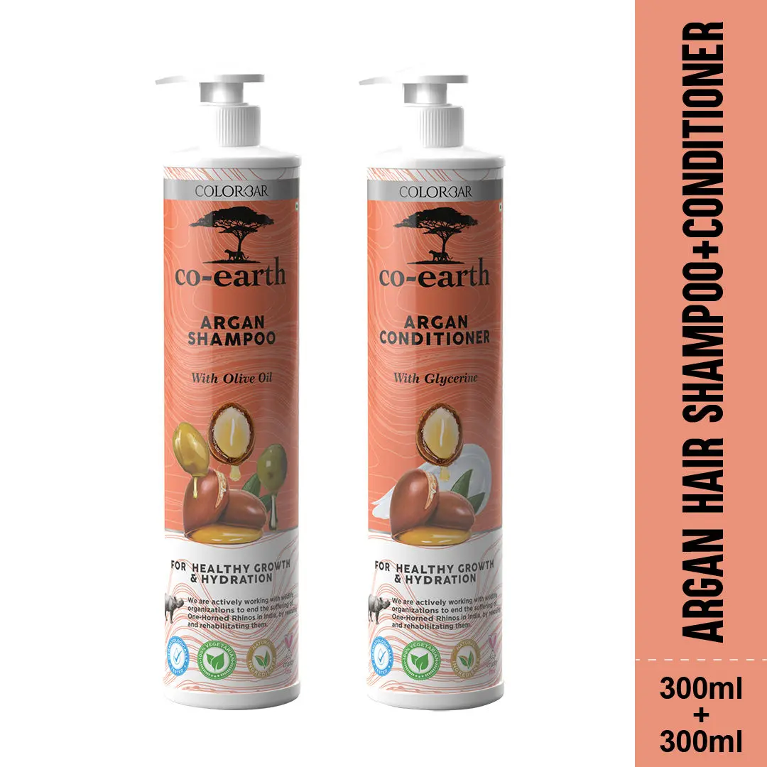 Colorbar Co-Earth Argan Shampoo & Conditioner ( Pack Of 2 )