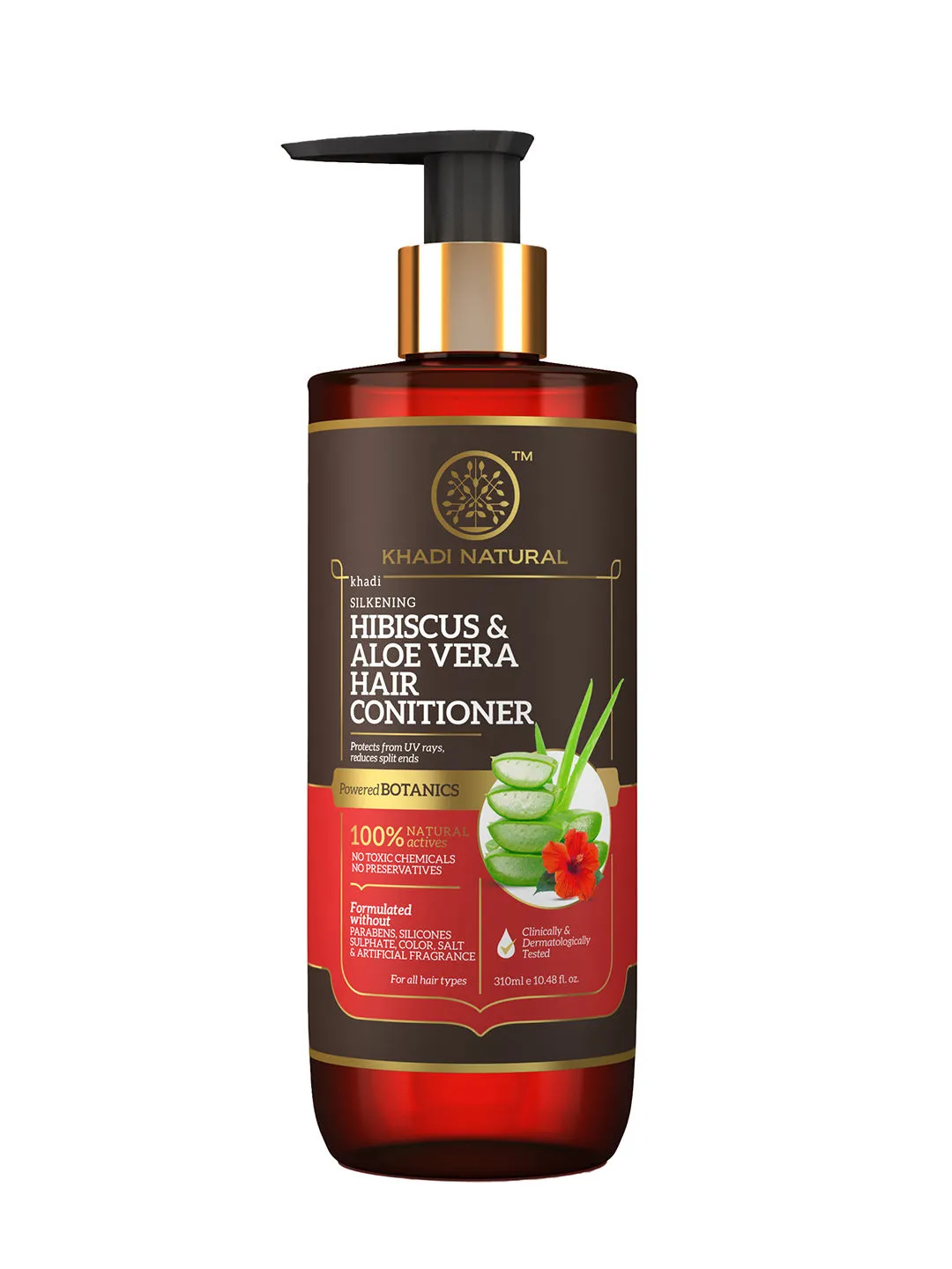 Khadi Natural Silkening Hibiscus & Aloe Vera With Almond Oil Hair Conditioner Powered Botanics