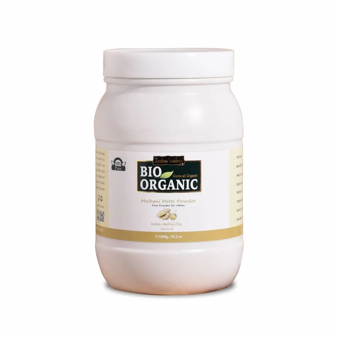 Indus Valley BIO Organic Multani Mitti Powder-1000g jar