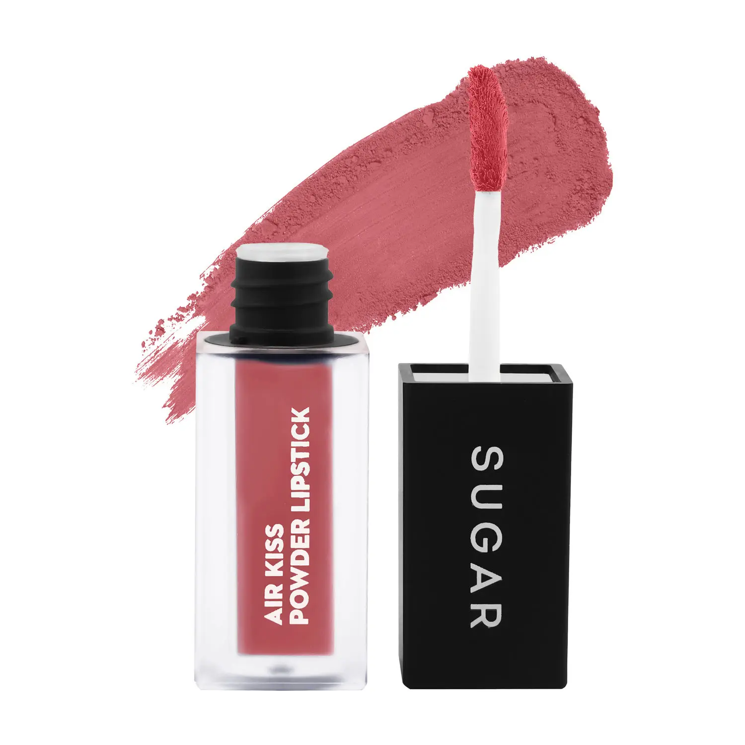 SUGAR Cosmetics Air Kiss Powder Lipstick - 05 Strawberry Macaron - 2 gm |Super Pigmented | Transfer-proof and Water-resistant | Matte Finish