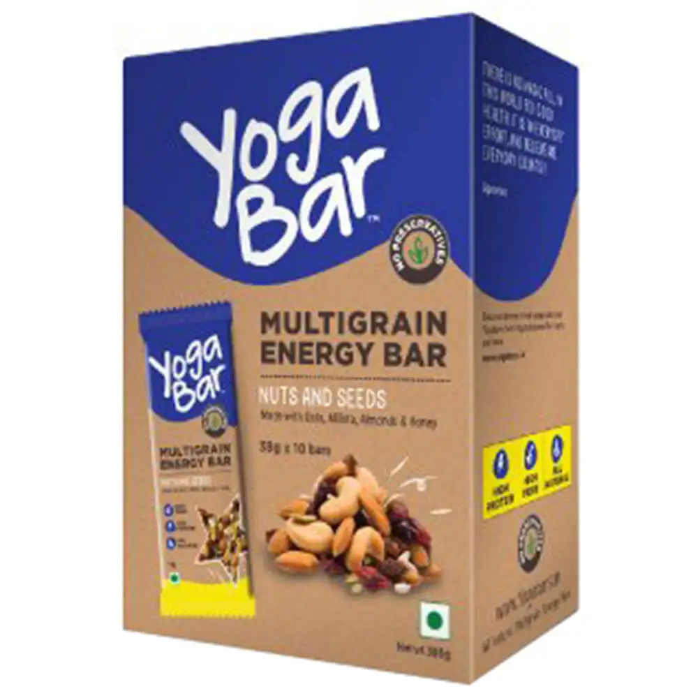 Yogabar Multigrain Energy Bars,  10 bar(s)  Nuts & Seeds