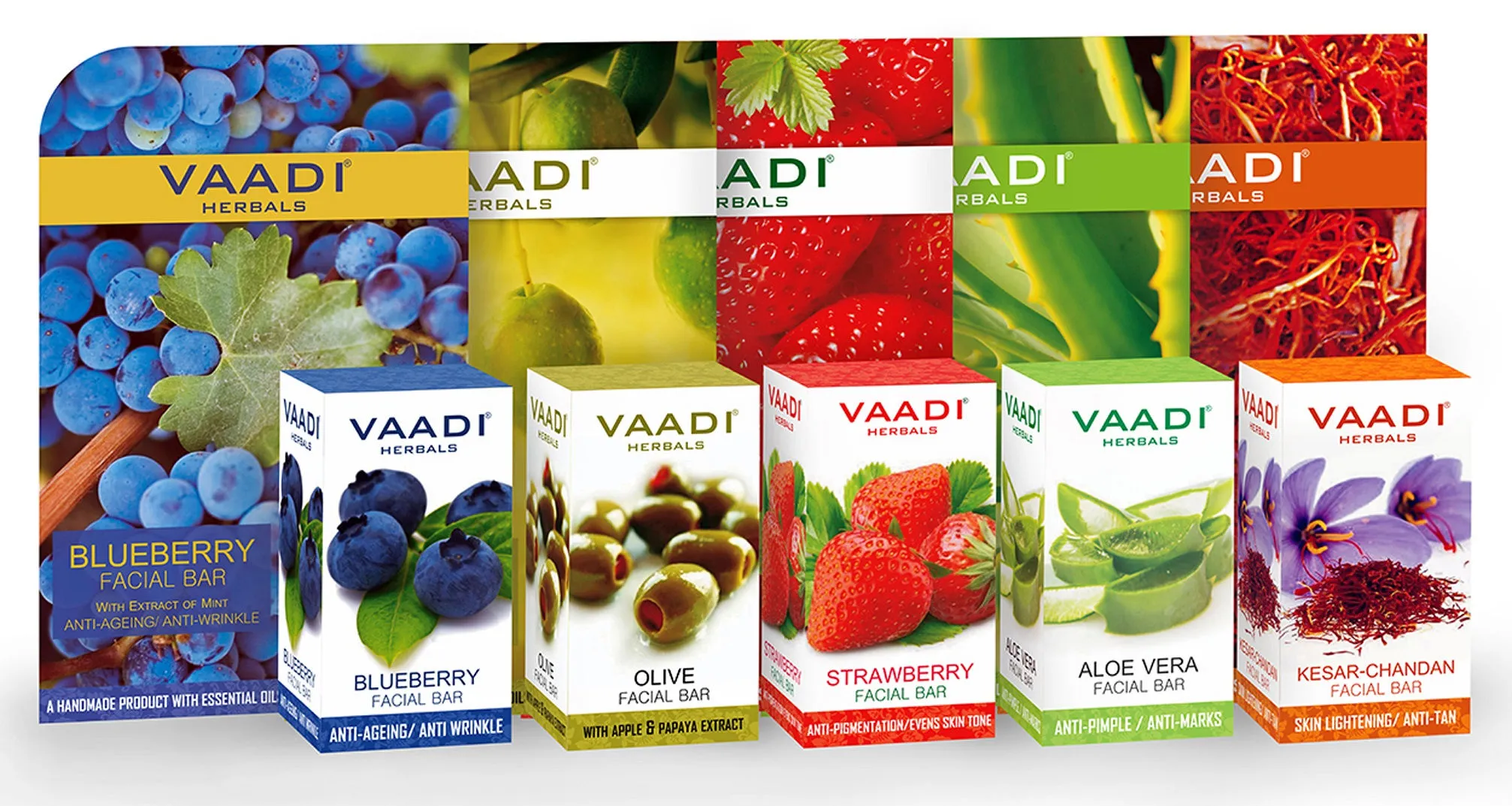 Vaadi Herbals Assorted Facial Bar (Pack Of 5)