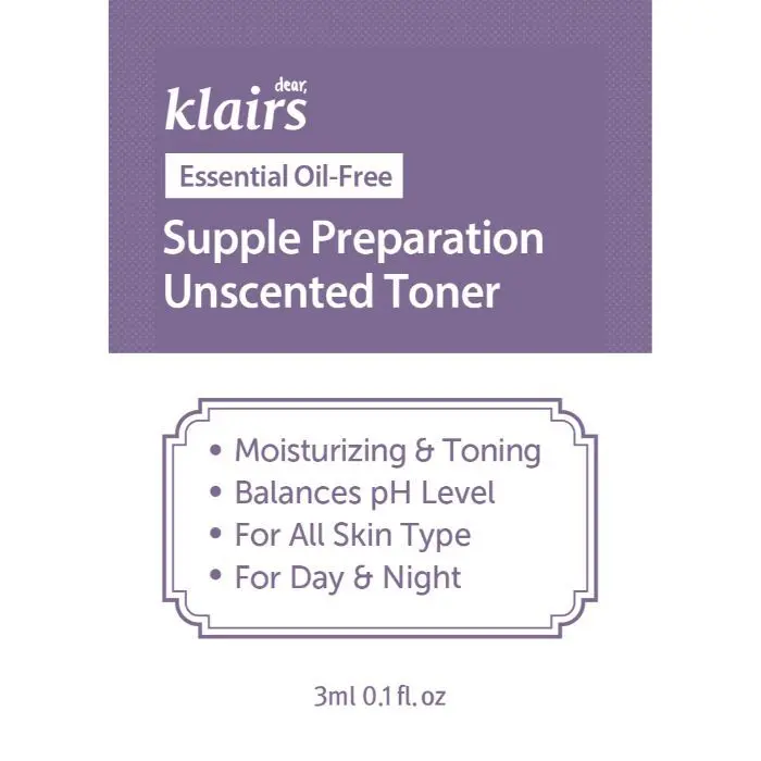 Dear Klairs Supple Preparation Unscented Toner Sample (3 ml)