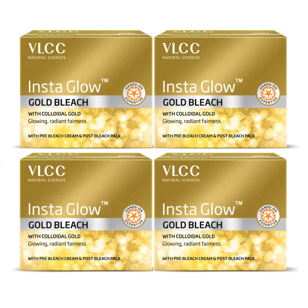 VLCC Insta Glow Gold Bleach - Pack of 4