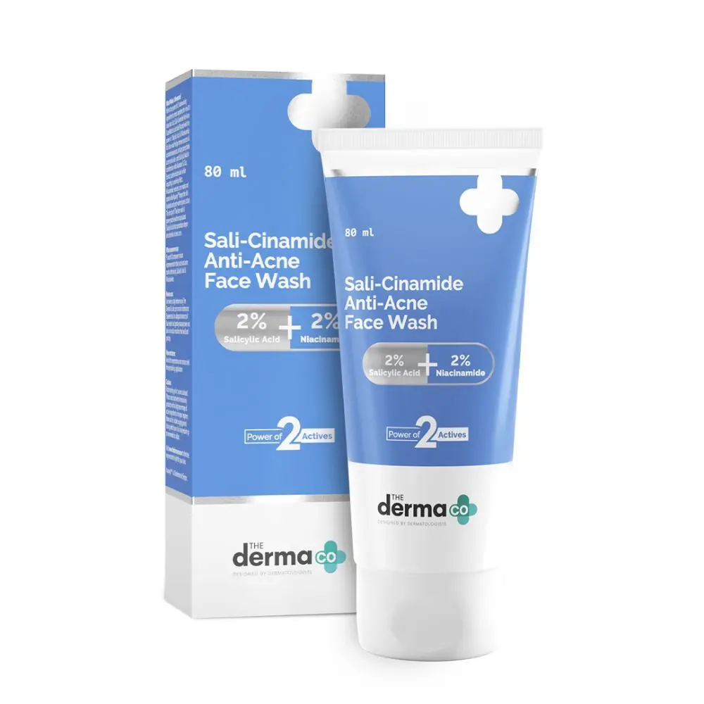 The Derma co.Sali-Cinamide Anti-Acne Face Wash with 2% Salicylic Acid & 2% Niacinamide (80 ml)